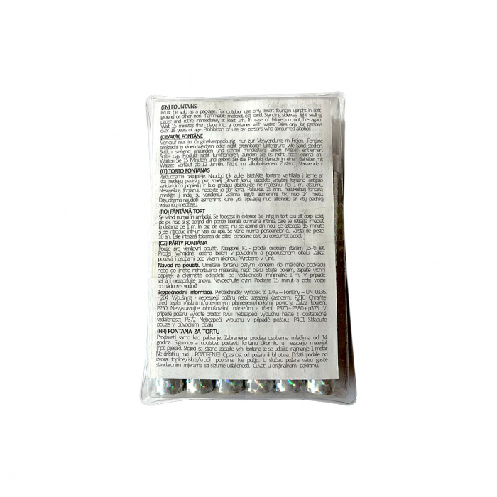 Artificii Tort Argintii 12 cm / 12 buc [6]