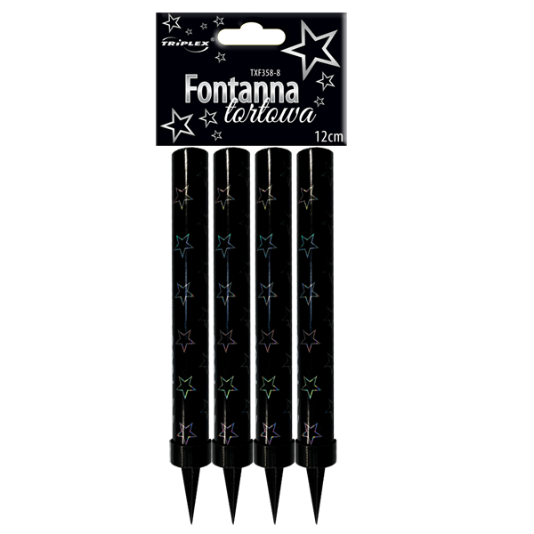 Artificii Tort Negre 12 cm / 4 buc [1]