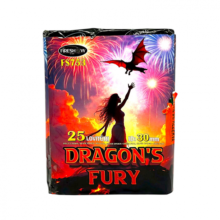 Baterie de Artificii Dragon's Fury 25 Focuri / 30 MM CAT T1 [2]