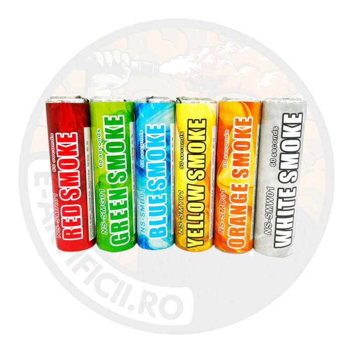 Fumigene colorate cu inel - 60 sec - set 6 buc [5]