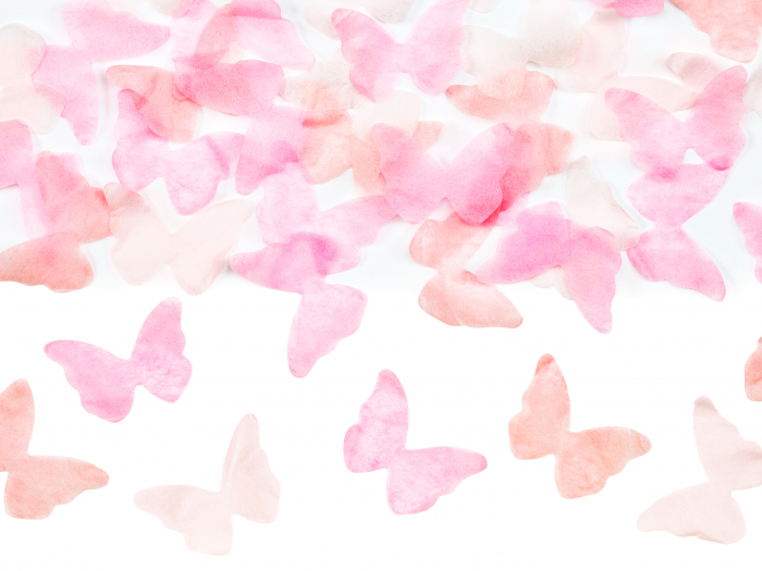 Tun confetti, fluturi roz, 20cm [3]