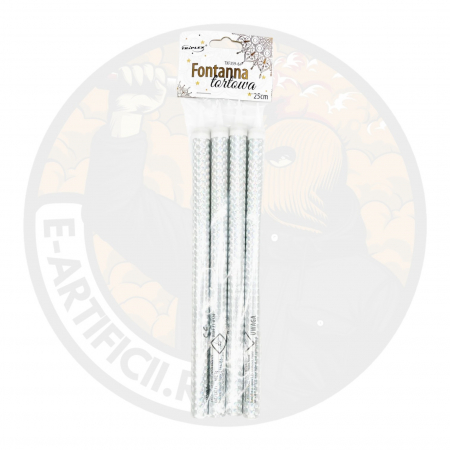 TOATE PRODUSELE - Artificii pentru tort argintii 25 cm set 4 buc