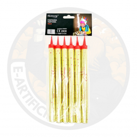 TOATE PRODUSELE - Artificii pentru tort aurii 18 cm set 6 buc
