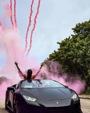 Artificii de zi Roz Gender Reveal [3]