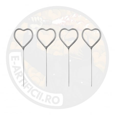 Artificii sparklers de mana inima - stelute de brad 24*8 cm - set 5 buc