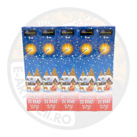 Artificii sparklers de mana - stelute de brad 16 cm - set 10 buc [1]