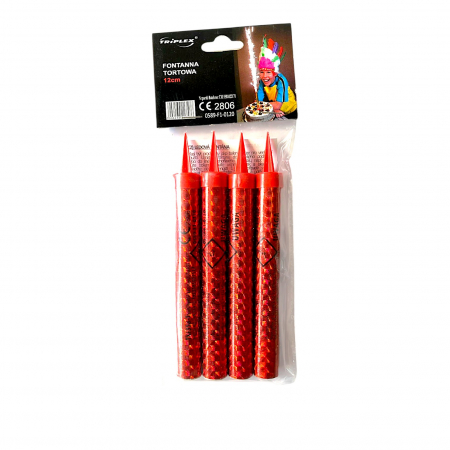 FUMIGENE COLORATE - Artificii Tort Rosii 12 cm / 4 buc