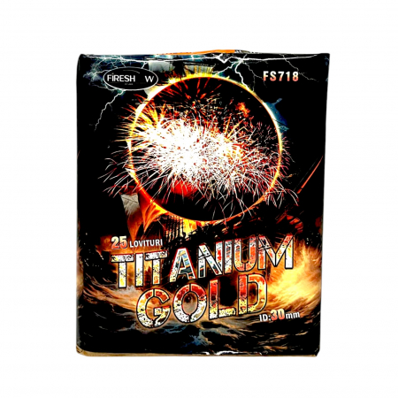 Baterie de Artificii Titanium Gold 25 Focuri / 30 MM CAT T1 [1]