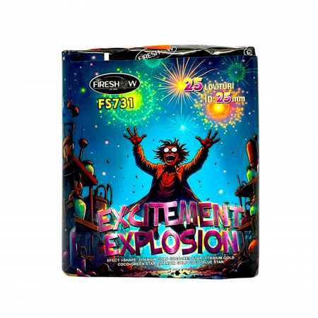 Baterie de Artificii Excitment Explosion 25 F - 25 MM CAT T1 [1]