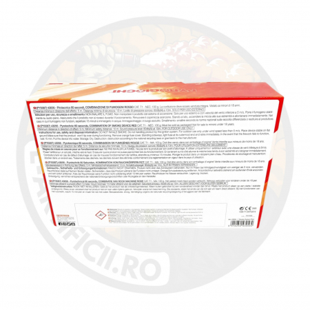 Baterie profesionala de fumigene colorate, Pyrogiochi, 18 ani+, Rosu [3]