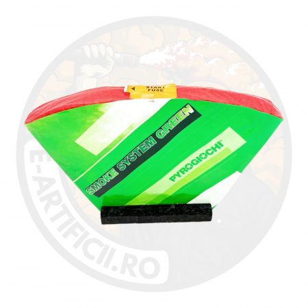 Baterie profesionala de fumigene colorate, Pyrogiochi, 18 ani+, Verde [2]