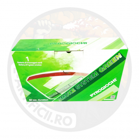 TOATE PRODUSELE - Baterie profesionala de fumigene colorate, Pyrogiochi, 18 ani+, Verde