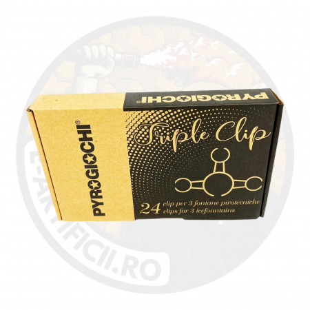 ARTICOLE DE PETRECERE - Clips pentru artificii tort cu atasare de sticla - set 4 buc