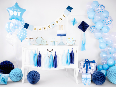 Balon din folie Stea - It's a boy, 48 cm, albastru deschis [3]