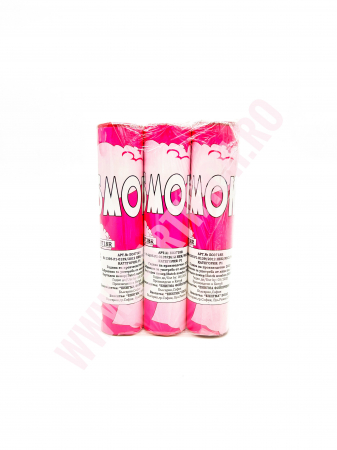 ARTICOLE DE PETRECERE - Fumigena roz cu fitil Gender Reveal 45 s - Set 3 buc