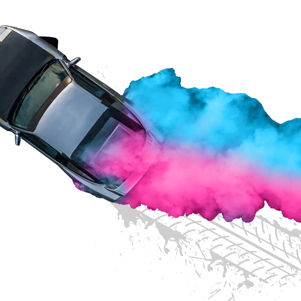 Confetti / Pudra colorata gender reveal - Kit Masina pentru Burnout Gender Reveal - Roz