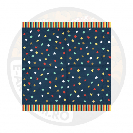 Set 12 servetele Stele, 33x33cm, albastru marin [1]