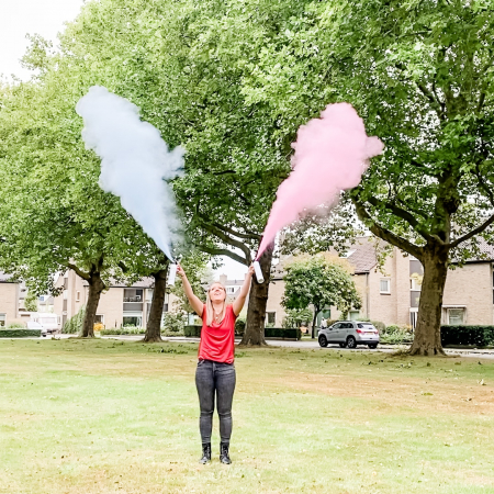Extinctor cu pudra colorata albastra Gender Reveal [5]