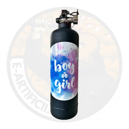 Extinctoare gender reveal - Stingator pudra colorata albastra gender reveal - 6 L