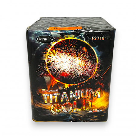 TOATE PRODUSELE - Baterie de Artificii Titanium Gold 25 Focuri / 30 MM CAT T1