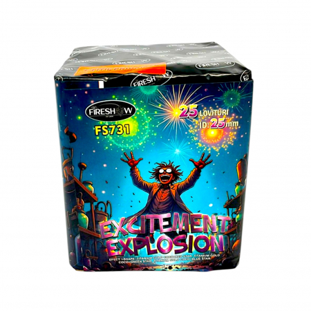 TOATE PRODUSELE - Baterie de Artificii Excitment Explosion 25 F - 25 MM CAT T1