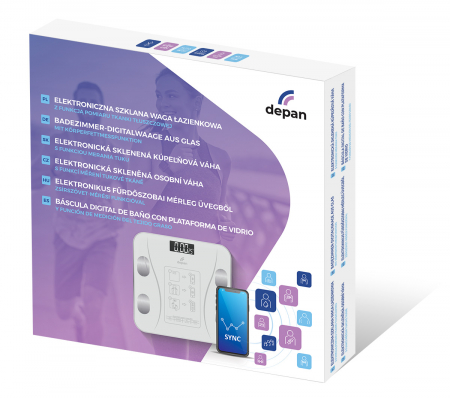 Cântar electronic din sticlă cu funcție măsurare grăsimi [2]