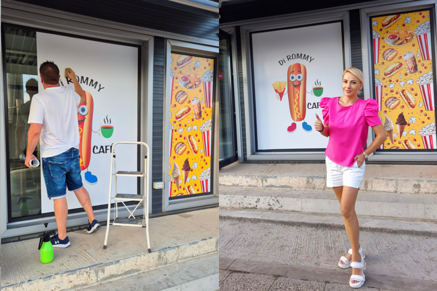 Autocolant Vitrina Magazin