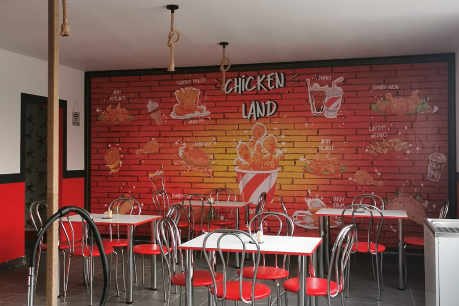 Colantare perete fast food