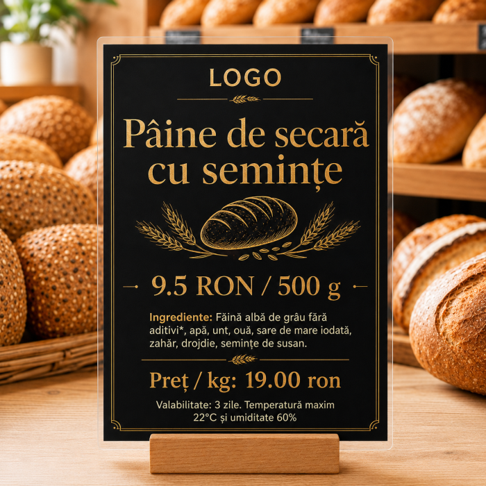 Etichetă Laminată Preț pentru Pâine și Panificație – 7×10 cm / 10×14 cm [2]