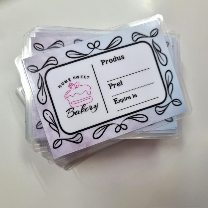 Etichete de Pret Cofetarie 10x7CM cu Suport 5cm [3]