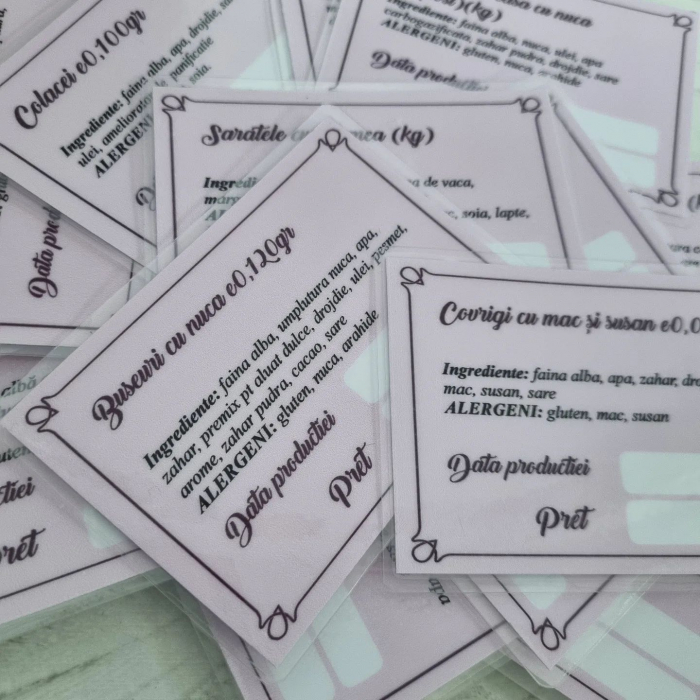 Etichete de pret laminate 7x10cm Patiserie [2]