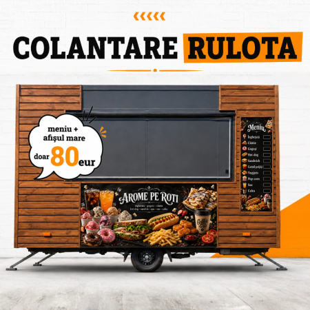 Colantări auto profesionale - Colantare Rulotă Parc – Meniu și Afiș Personalizat