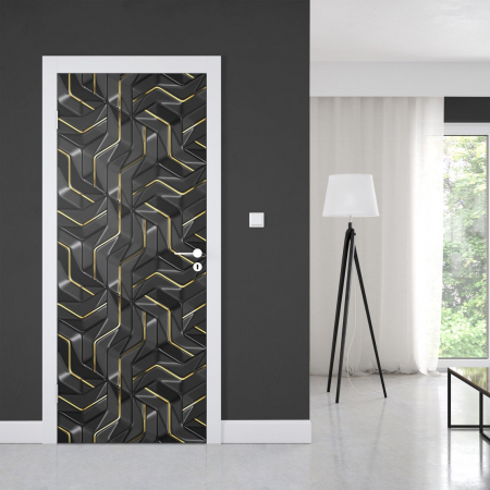 Autocolant Usi Textura Auriu cu Negru TX3D33 [1]