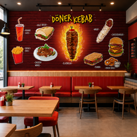 Autocolant Döner Kebab Personalizat pentru Rulotă, Food Truck sau Fast-Food [2]