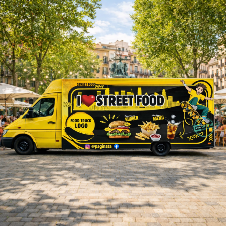 Colantări auto profesionale - Colantare Food Truck Personalizată Concept Street Vibes
