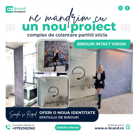 INSCRIPTIONARI VITRINE - Colantare Birouri Sablare + Imagini de Mari Dimensiuni