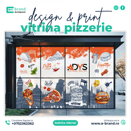 Grafica & Design - Design & Print Vitrina Pizzerie de la 300lei