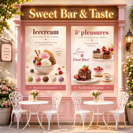 INSCRIPTIONARI VITRINE - Design + Print Autocolant Cofetarie