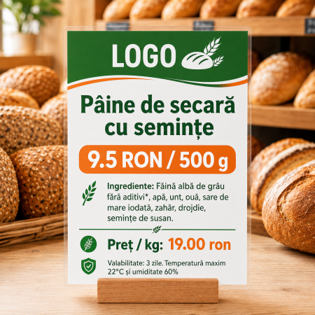 Etichetă Laminată Preț pentru Pâine și Panificație – 7×10 cm / 10×14 cm [2]