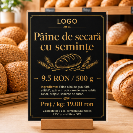 Etichetă Laminată Preț pentru Pâine și Panificație – 7×10 cm / 10×14 cm [1]
