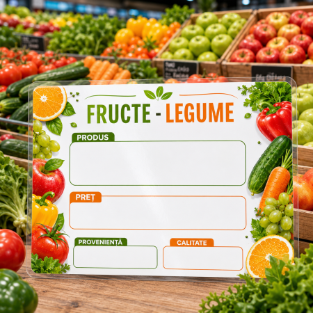 ETICHETE DE PRET LAMINATE 10X7CM LEGUME-FRUCTE [2]