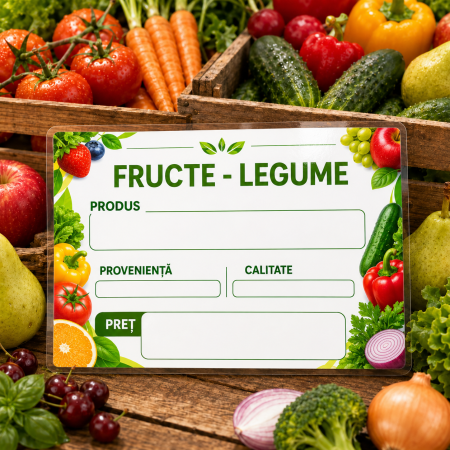 ETICHETE DE PRET LAMINATE 10X7CM LEGUME-FRUCTE [4]