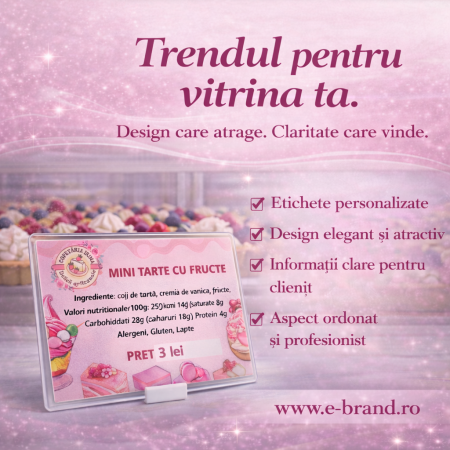 Printuri - ETICHETE DE PRET LAMINATE 7X10CM Cofetarie