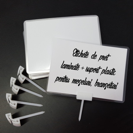 Printuri - ETICHETE DE PRET LAMINATE CU SUPORT PLASTIC