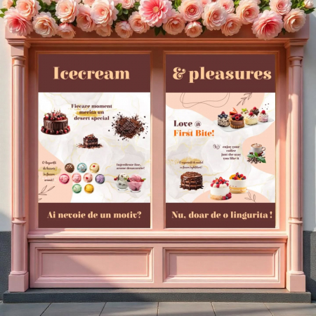 INSCRIPTIONARI VITRINE - Design + Print Autocolant Cofetarie