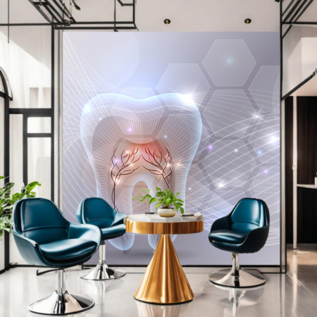 Fototapet Personalizat - Fototapet Ilustrație Digitală Clinică Dentară