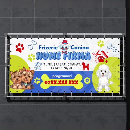 Banner Frizerie Canină – Personalizabil [2]