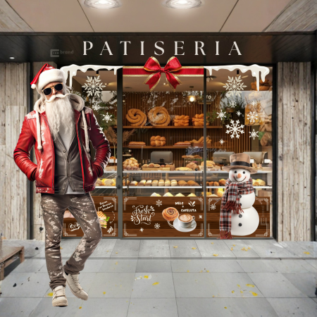 INSCRIPTIONARI VITRINE - Stickere Crăciun pentru Patiserie