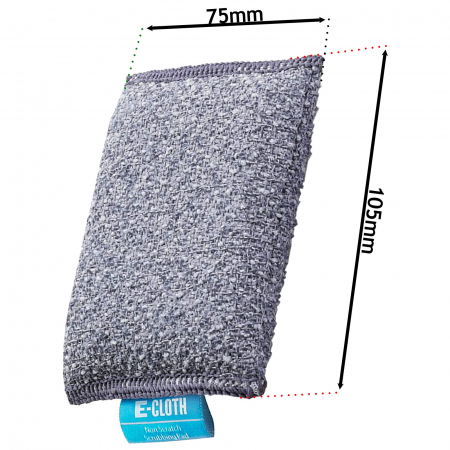 Set Doi Bureți E-Cloth Premium "Fără Zgârieturi" din Microfibră pentru Bucătărie, 10.5 x 7.5 cm [4]