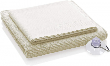 Set Două Lavete Premium E-Cloth din Microfibră pentru Curățare și Lustruire Cabină de Dus, 32 x 32 cm, [3]